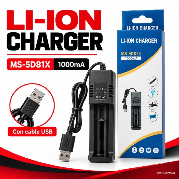 &ua CARGADOR PILA SIMPLE MS-5D81X (6503) 